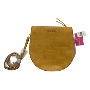 Womens Sassy Jones Crossbody Adjustable Shoulder Bag Purse w Tassel Mustard NWT